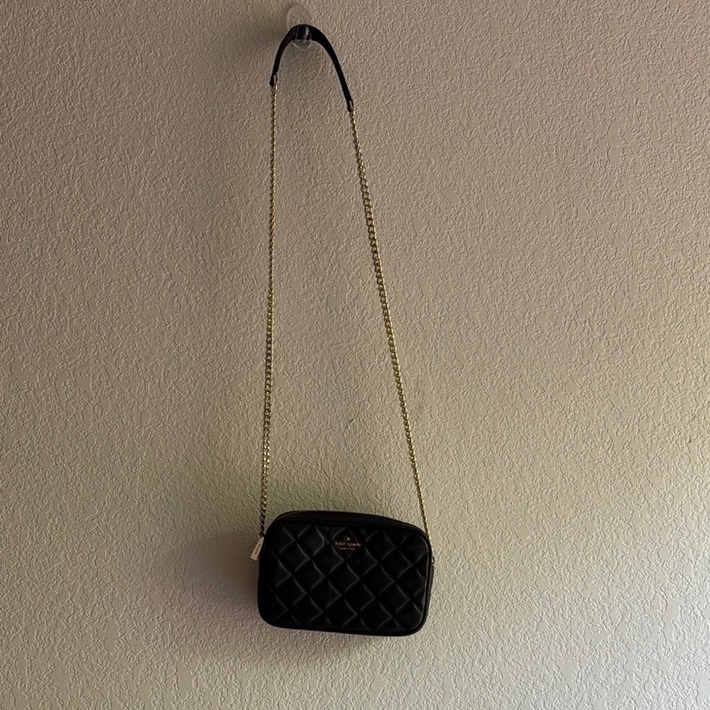 Kate Spade Black Quilted Crossbody Camera Bag - Picture 3 of 10